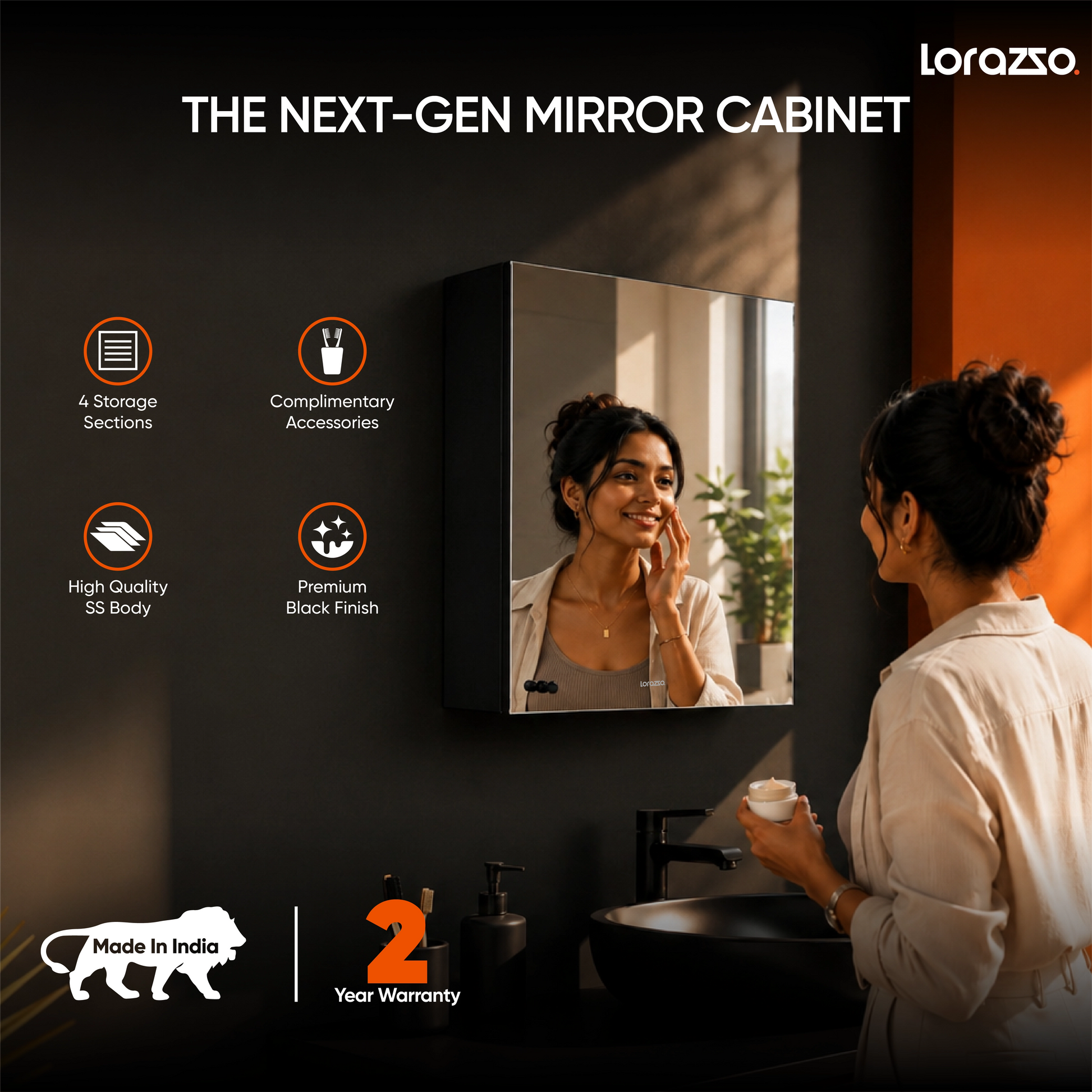 Reflekt™ Mirror Cabinet with Storage (20X14)