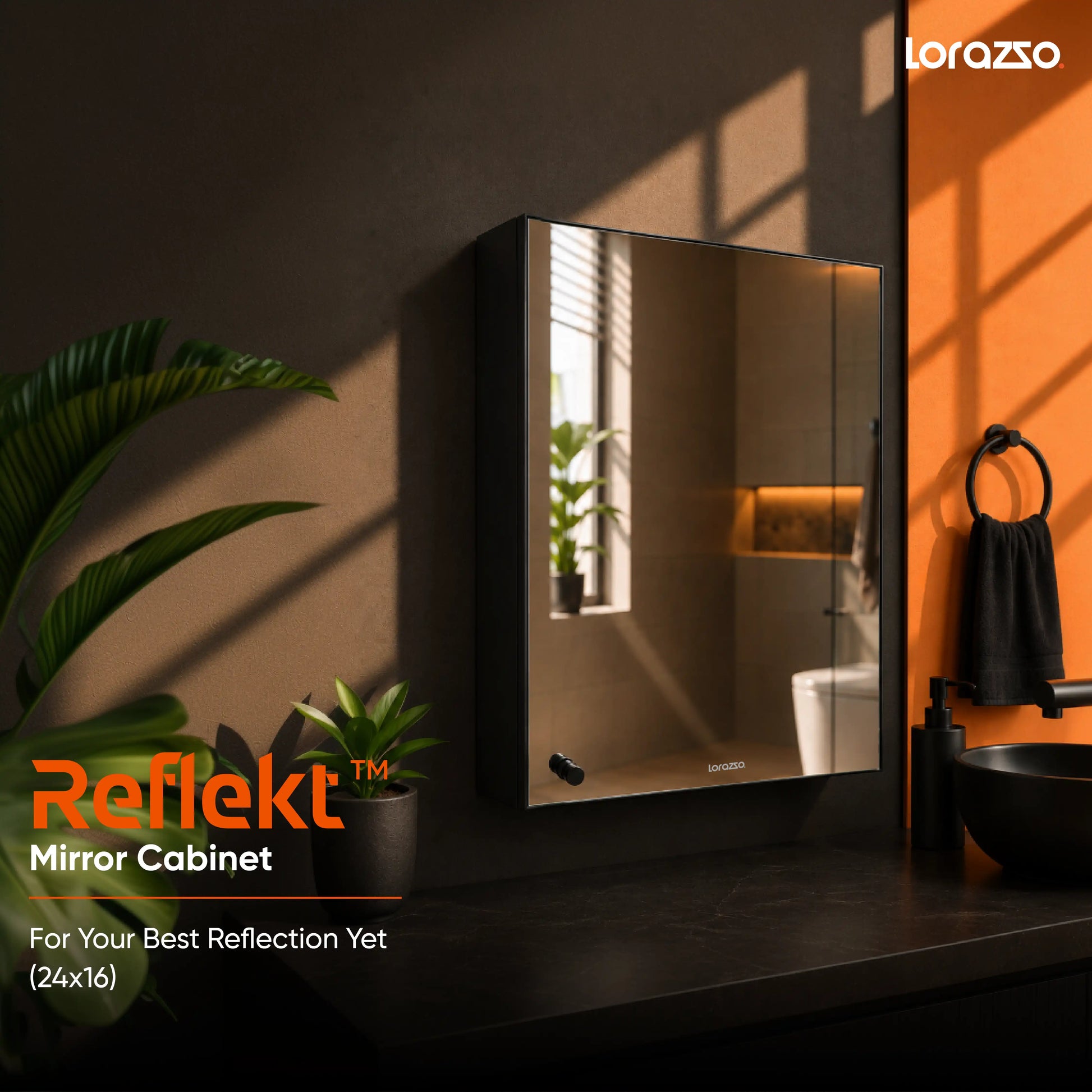 Reflekt™ Mirror Cabinet with Storage (24X16)