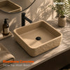 Riverstone Concrete Table Top Wash Basin (410x400x120 mm)