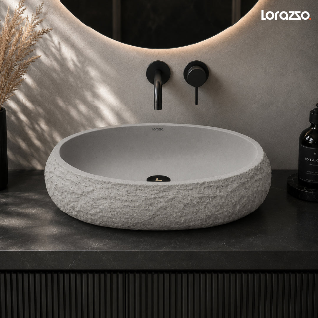 Riverstone Concrete Table Top Wash Basin (510x400x155 mm)