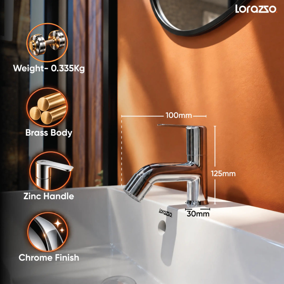 Rivo Pillar tap With Flange –  Deck Mount Tap