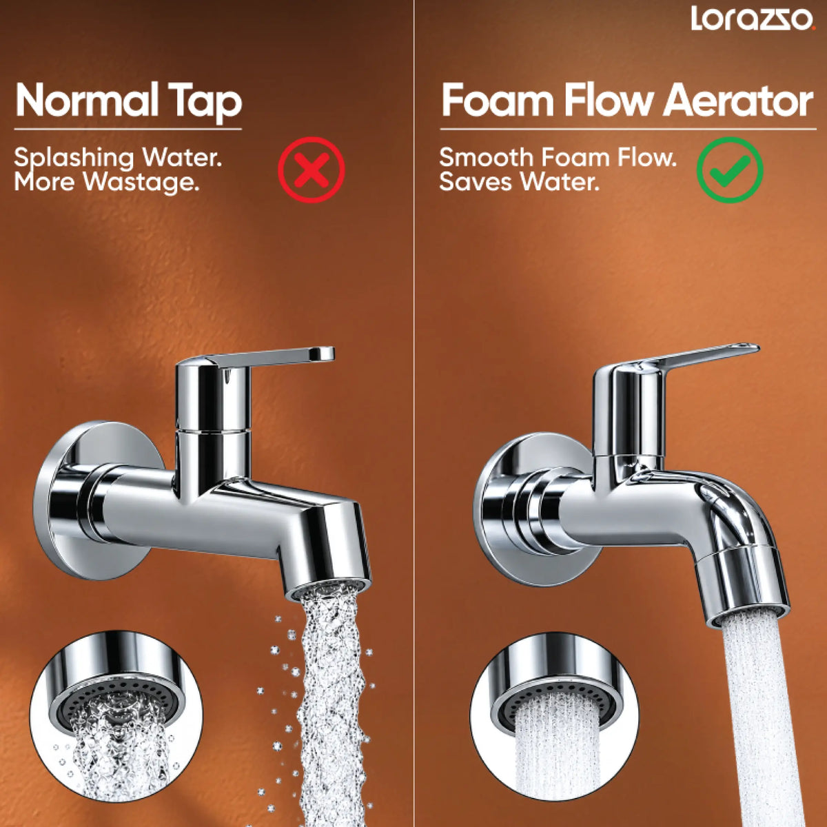 Rivo Long Body Tap with Flange - Wall Mount Tap