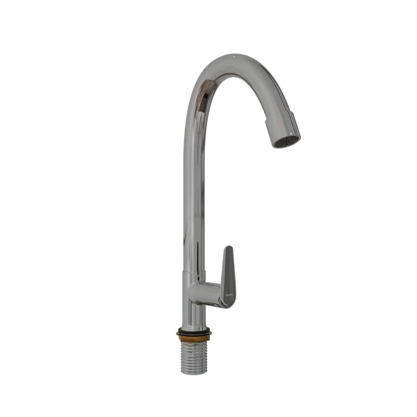 Rivo Swan Neck Tap with Swivel Spout & Flange – Deck Mount Sink Tap hover