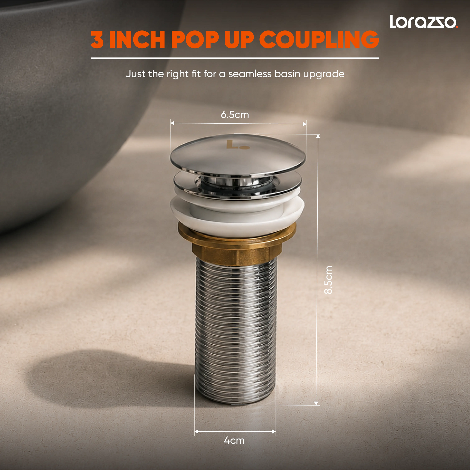 3 Inch Pop-Up Waste Coupling for Wash Basin