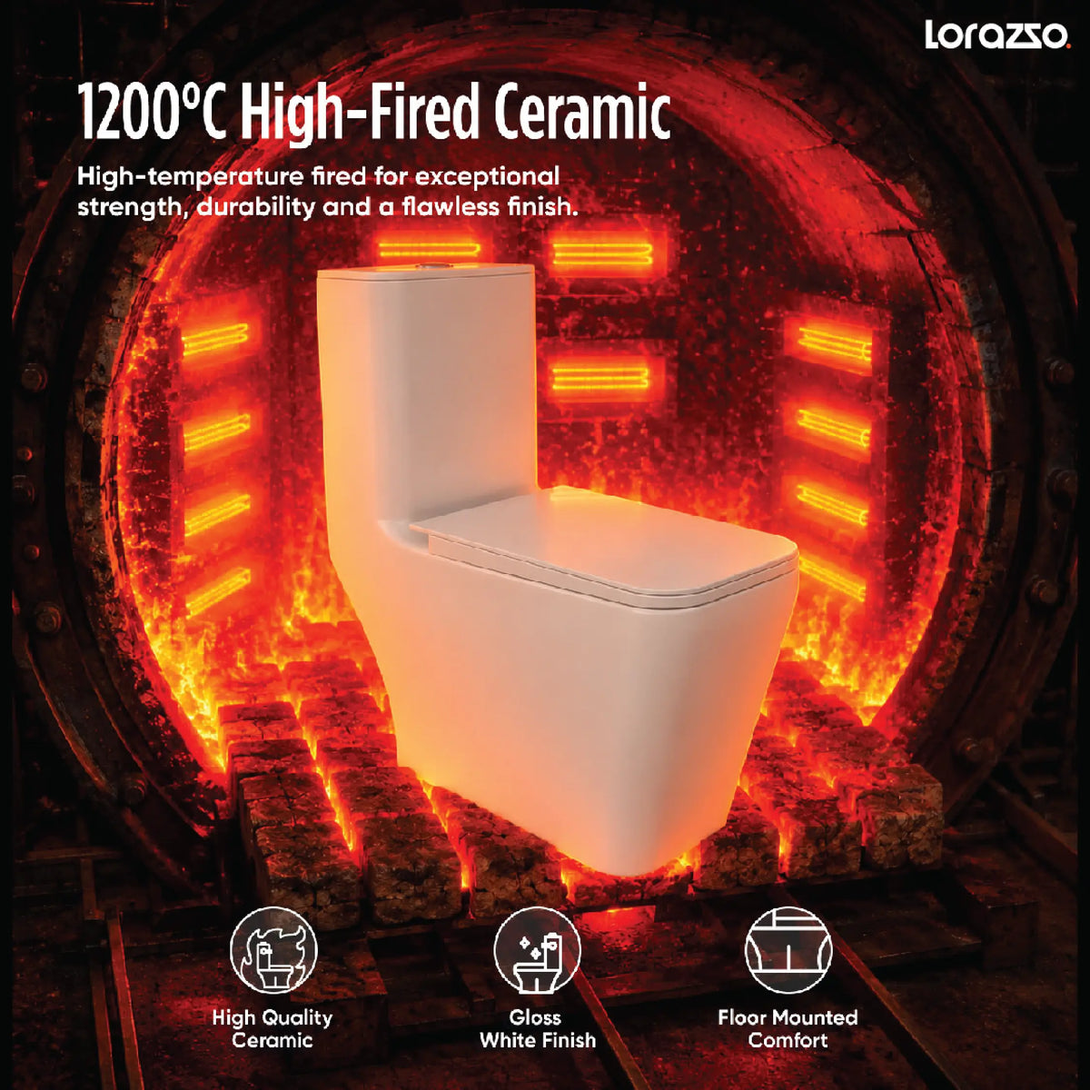Martell One-Piece Commode - Rimless Siphonic