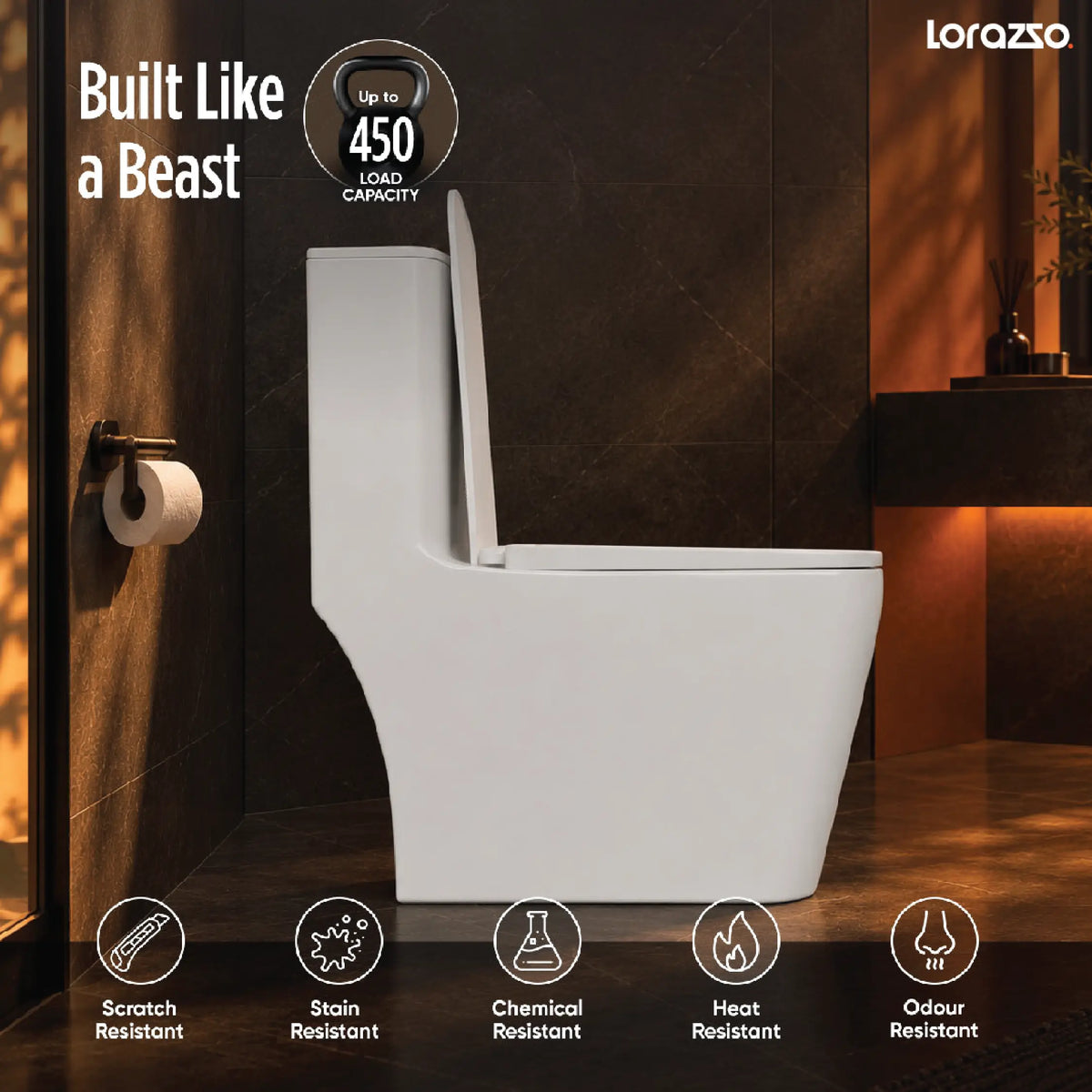 Martell One-Piece Commode - Rimless Siphonic