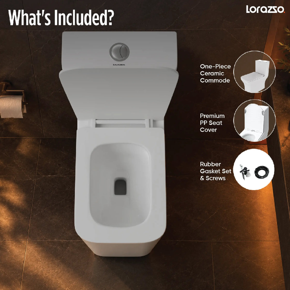 Martell One-Piece Commode - Rimless Siphonic