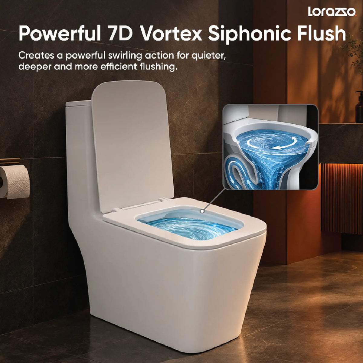 Martell One-Piece Commode - Rimless Siphonic