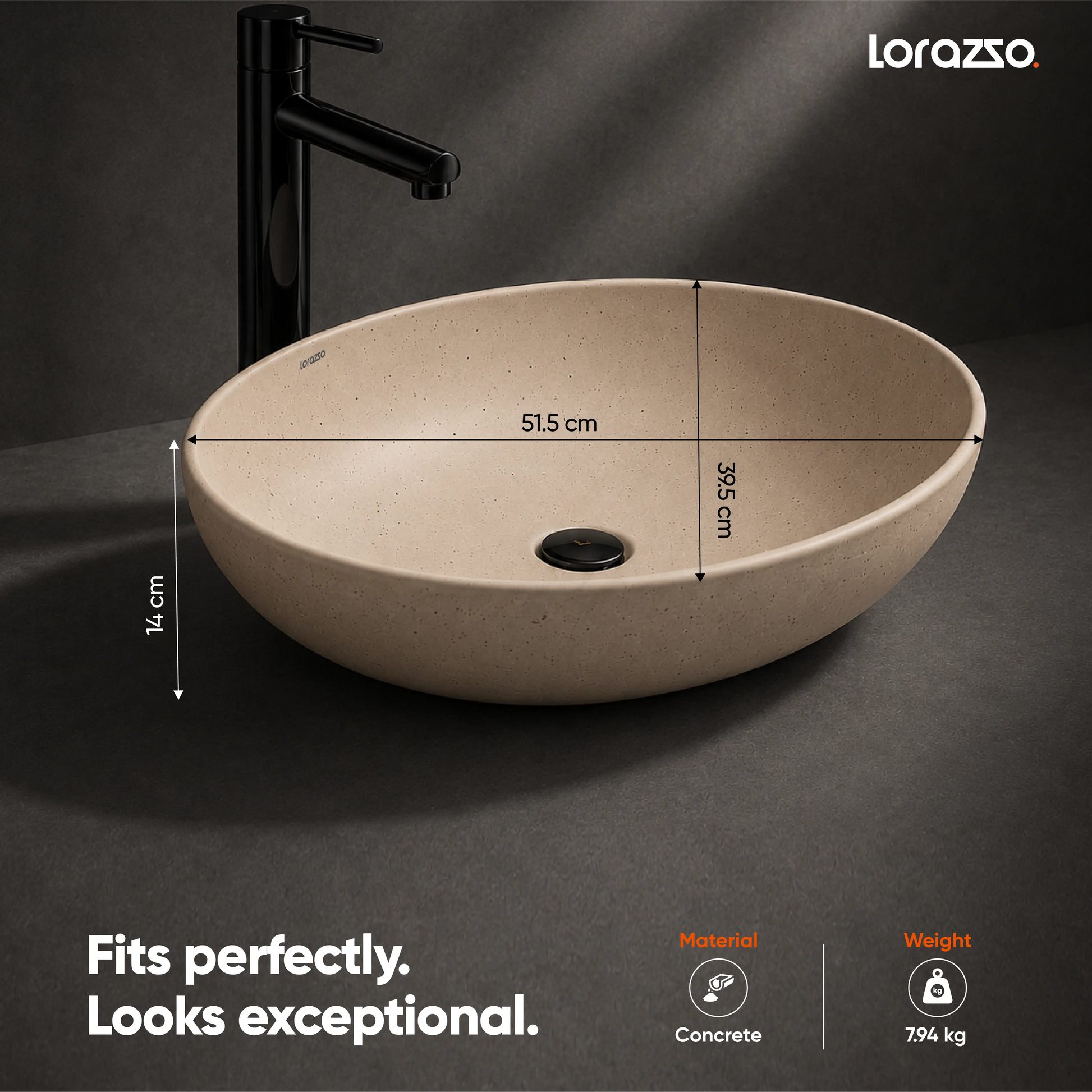 Wash basin beige size