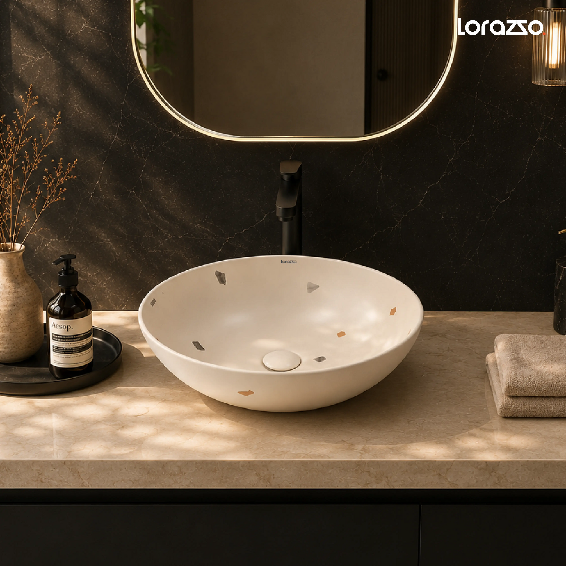 Terrazzo Confetti Table Top Wash Basin (405x405x120 mm)