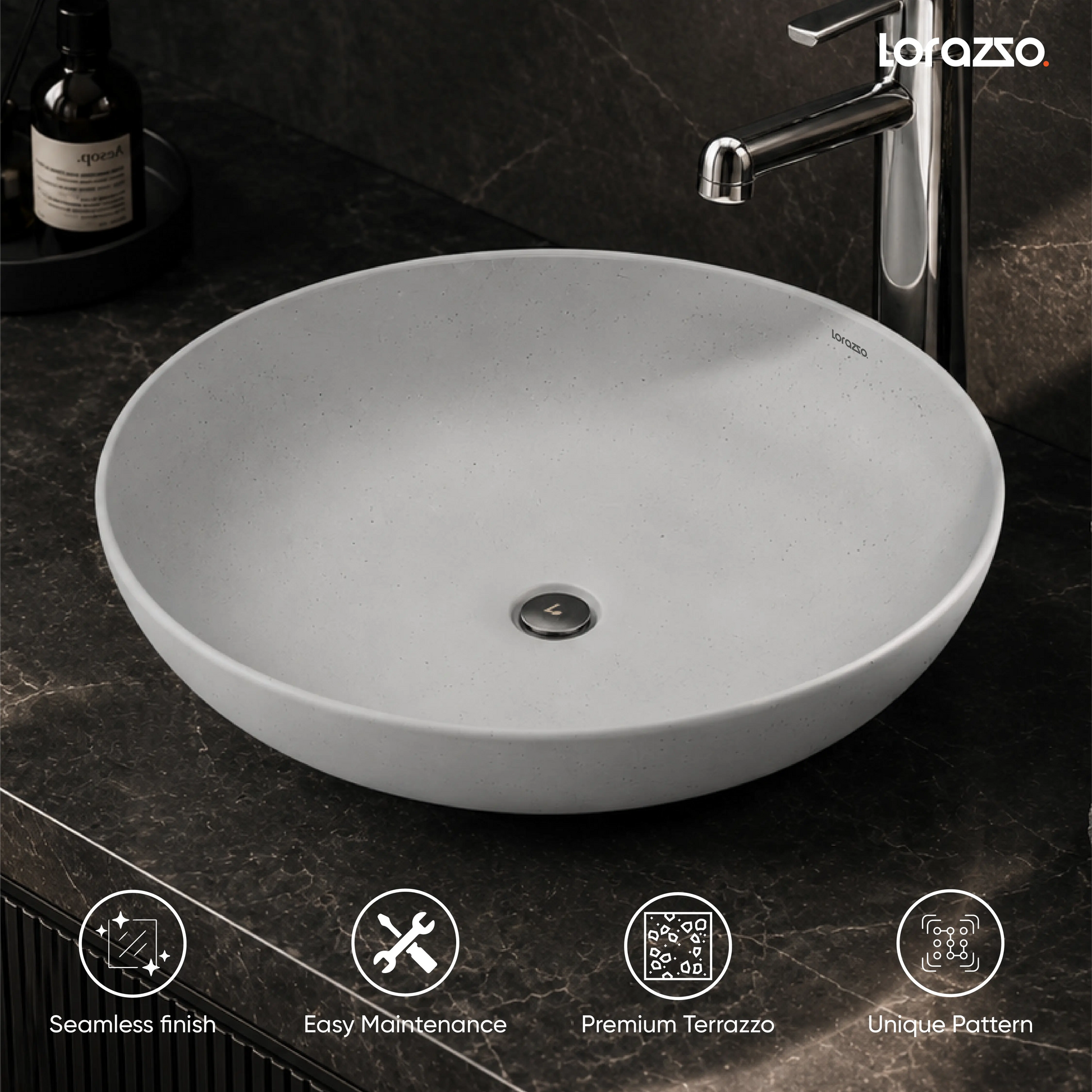Grey wash basin