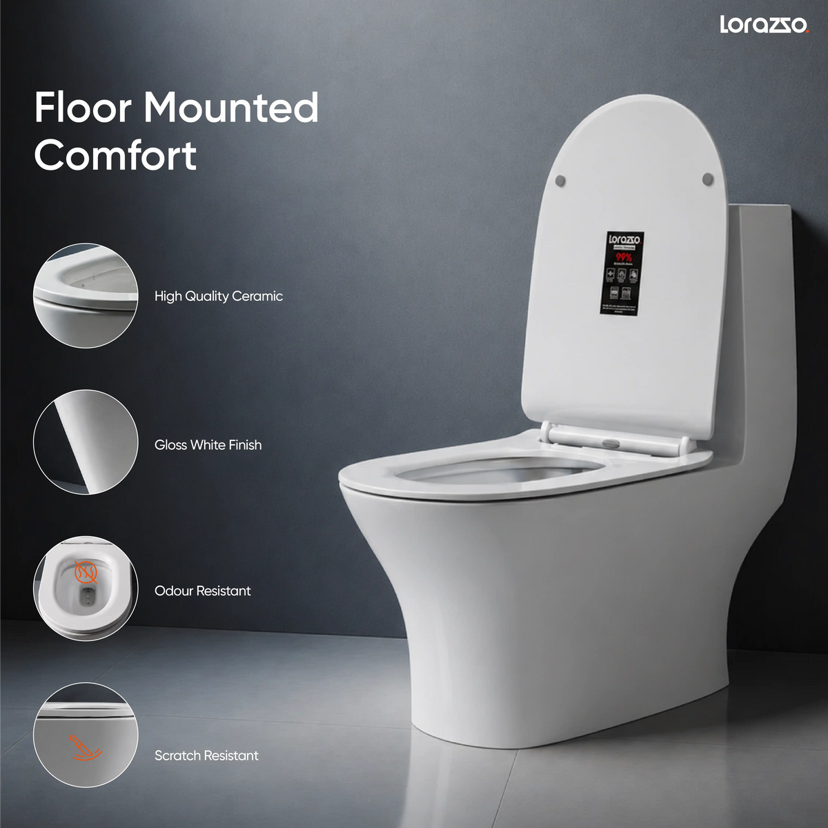 UNO™ One-Piece Commode (62 x 35 x 74cm)