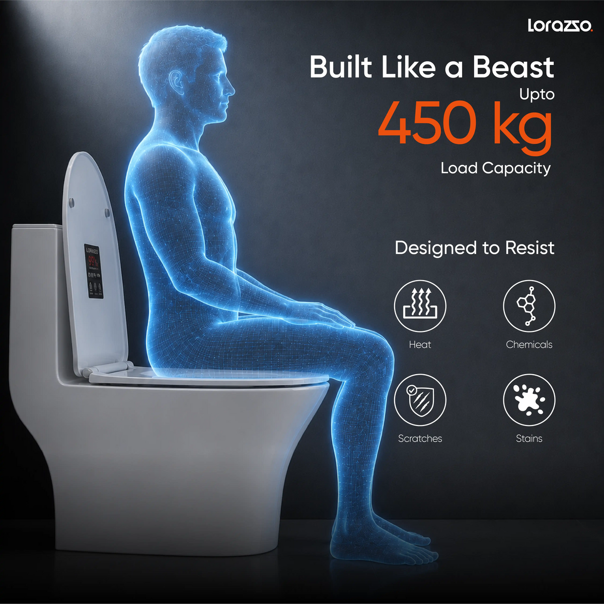 UNO™ One-Piece Commode (62 x 35 x 74cm)