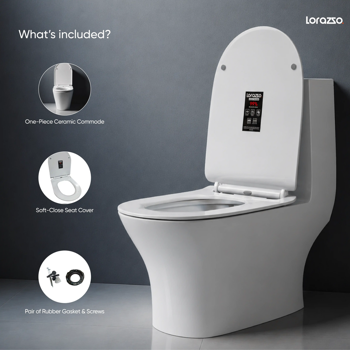 UNO™ One-Piece Commode (62 x 35 x 74cm)