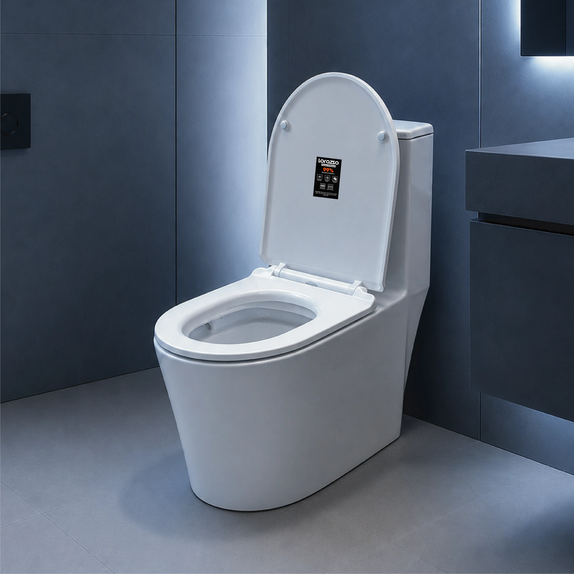 UNO™ One-Piece Ceramic Commode (62 × 36 × 74 cm)