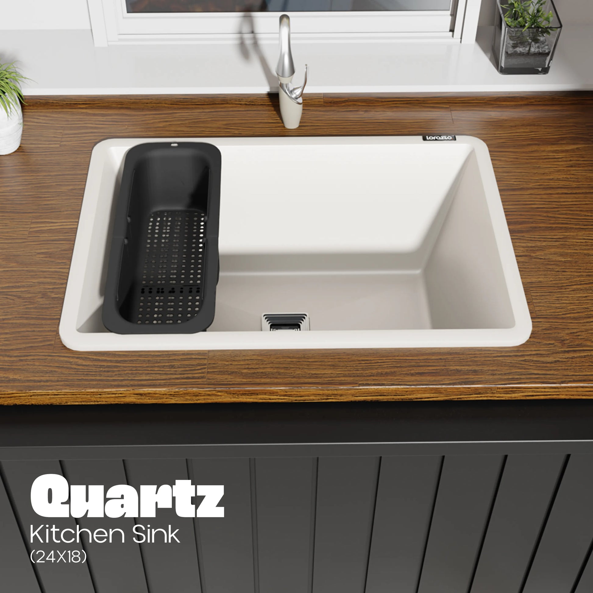 Quartz Kitchen Sink - 24X18 inches
