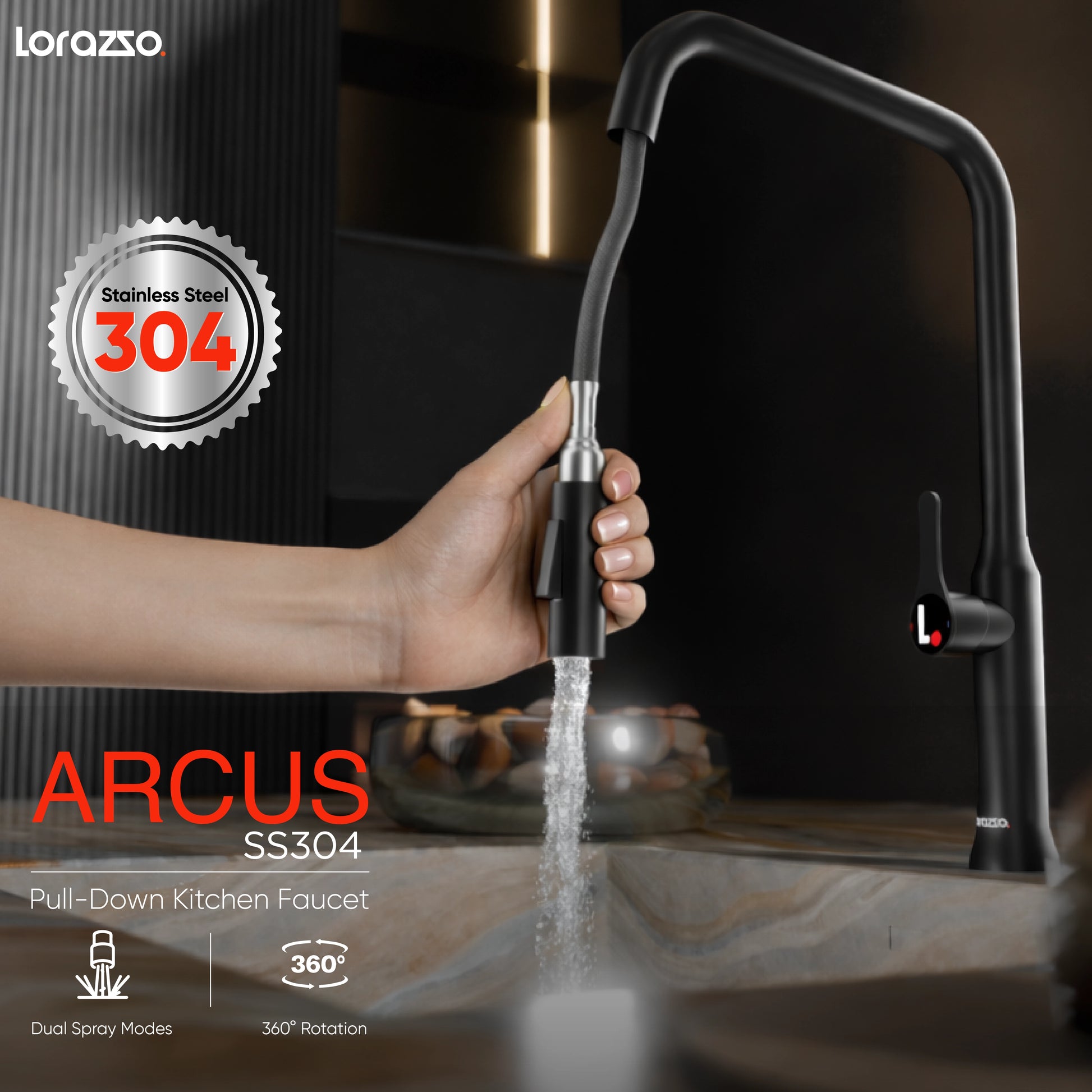 Kitchen Wash Area Upgrade Combo – Quartz Sink, Faucet & Splash Guards