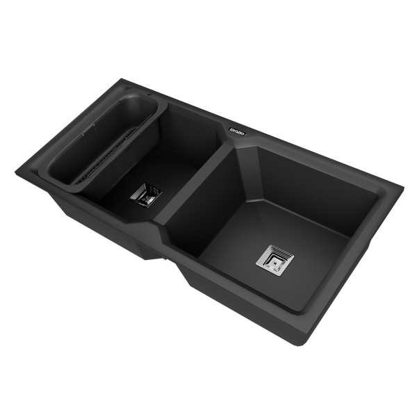 Quartz Double Bowl Kitchen Sink - 37X18 inches