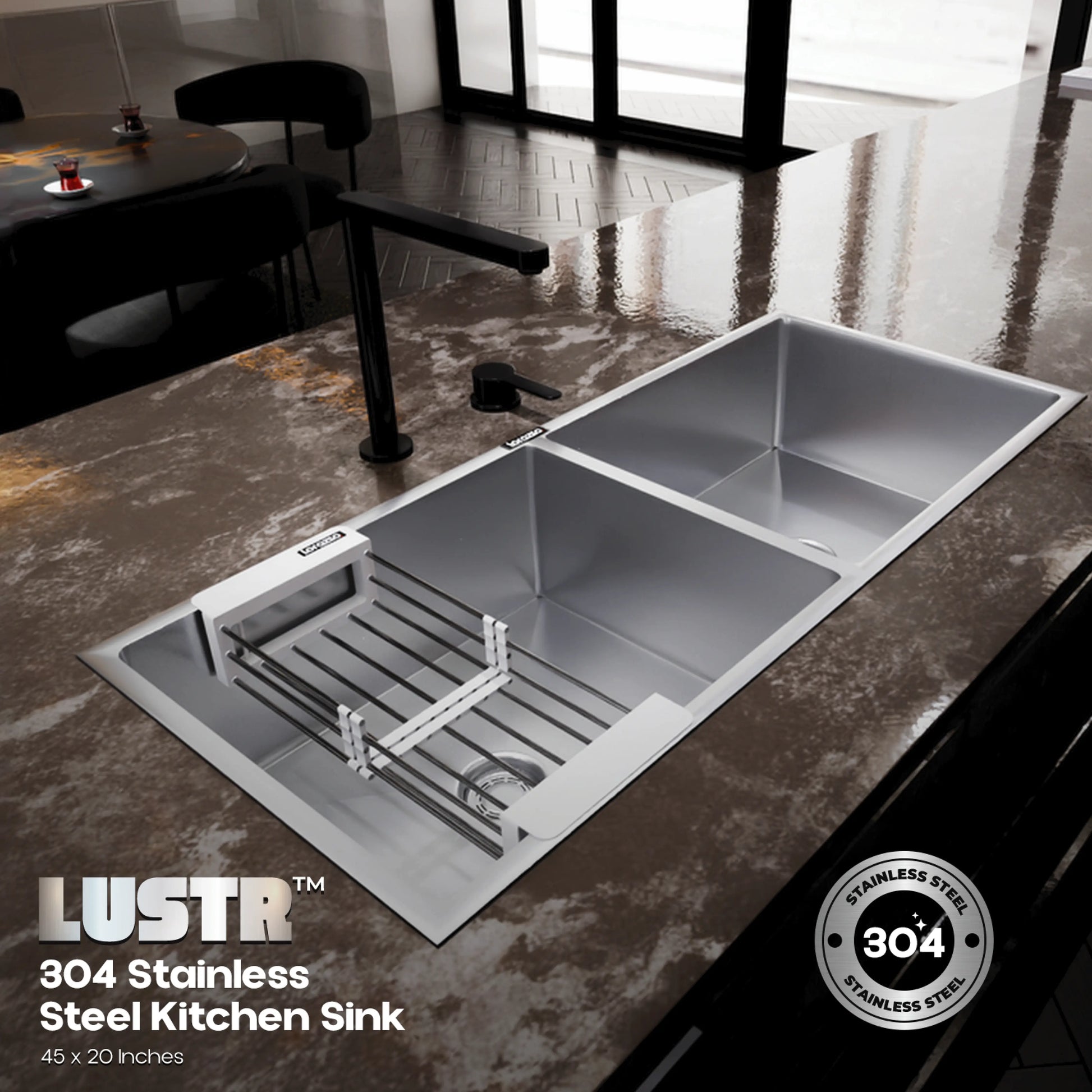 silver stainless steel sink