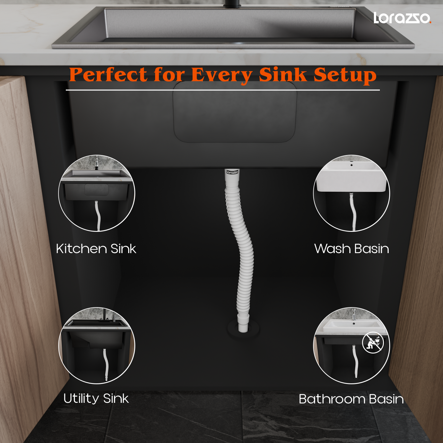 ABS Flexible Drain Pipe for Kitchen Sink