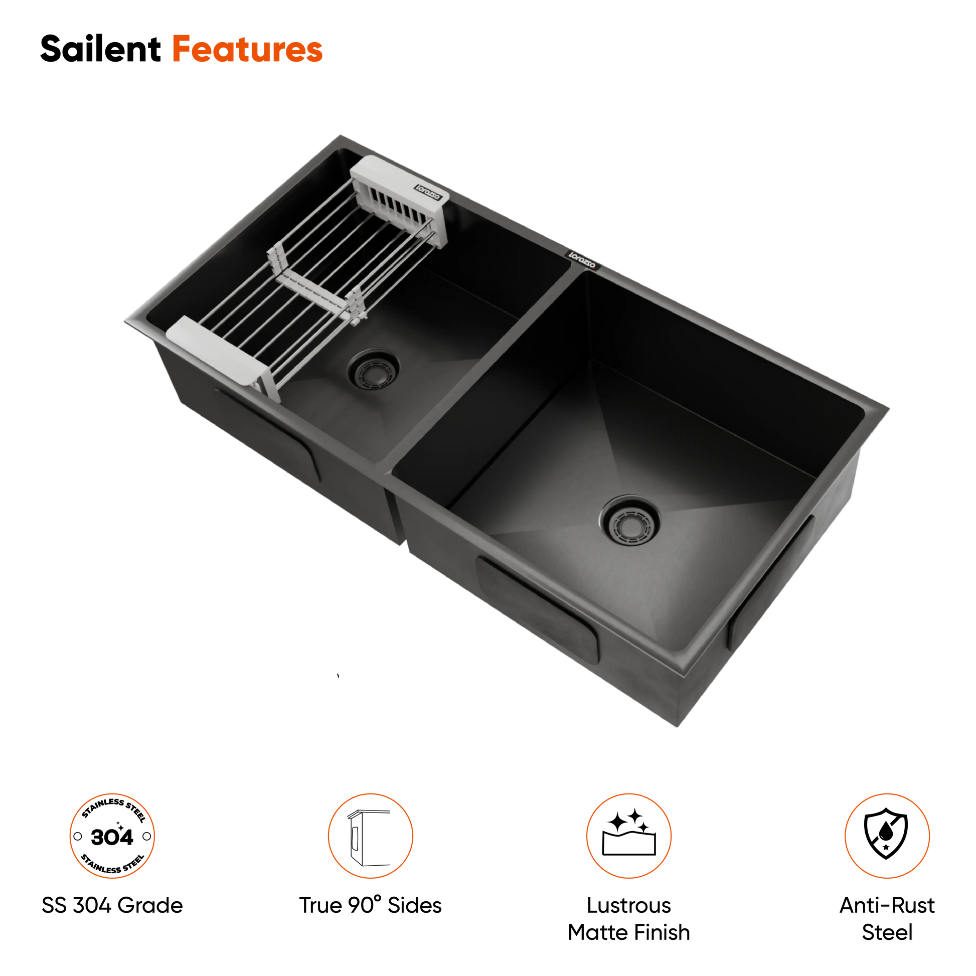 gun metal black sink