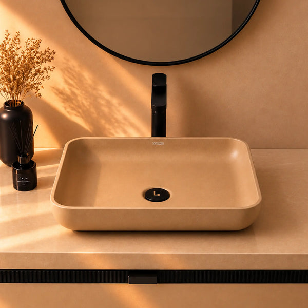 Concrete Fossil Table Top Wash Basin (565x370x120 mm)