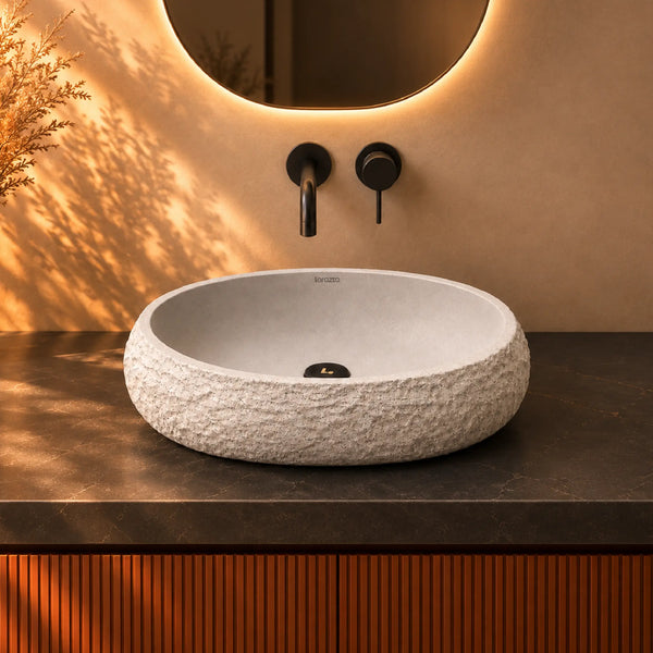 Riverstone Concrete Table Top Wash Basin (510x400x155 mm)