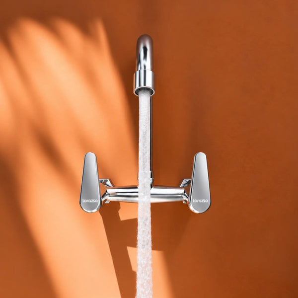 Rivo Wall Mount Sink Mixer with Flanges