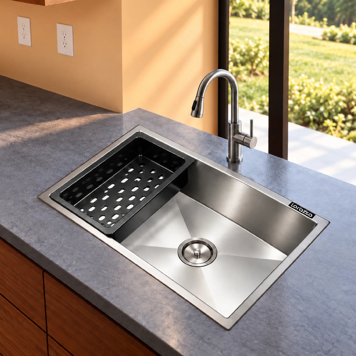Lustr Premium SS Kitchen Sink 24x18 - Silver
