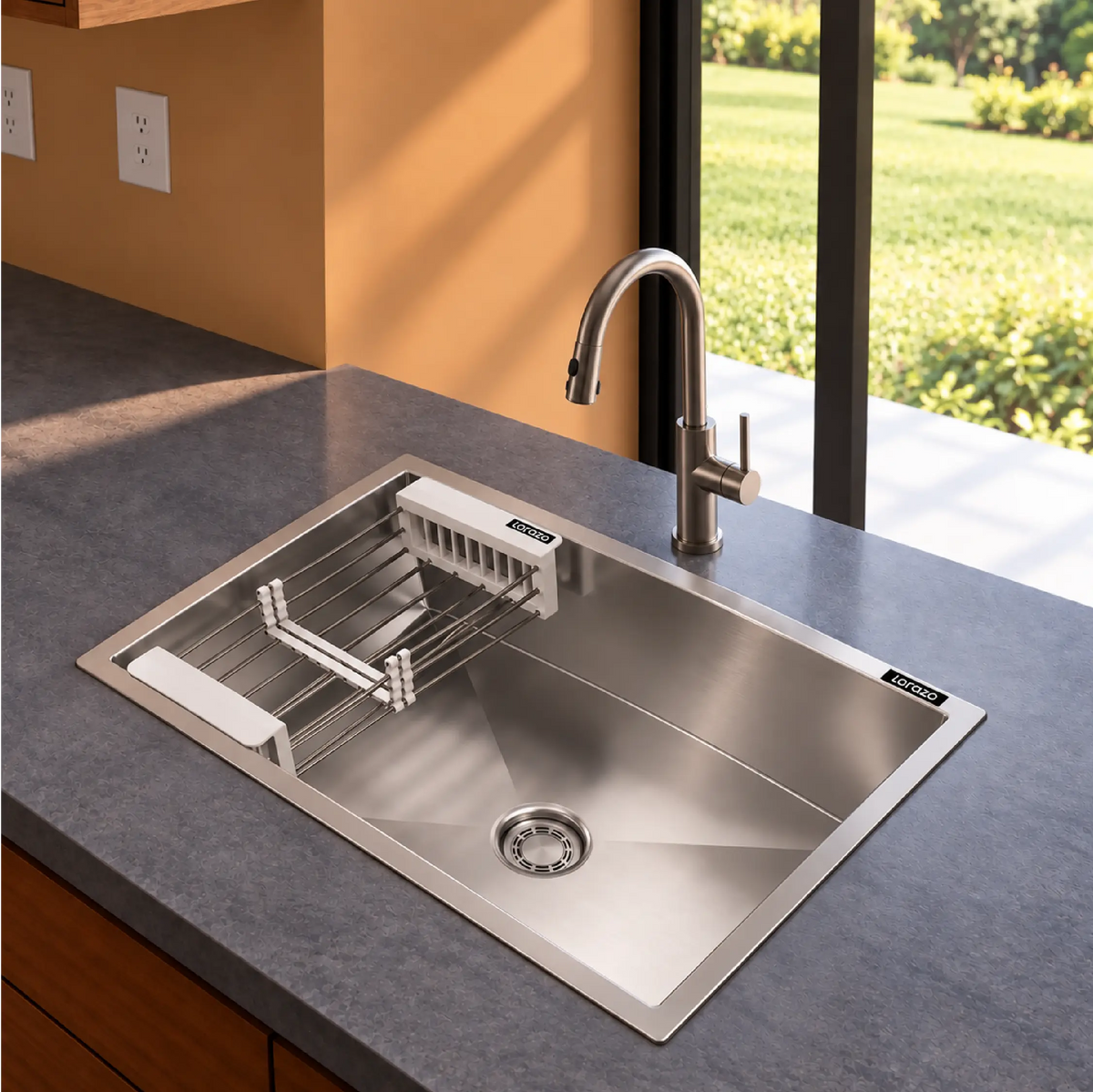 Lustr™ Stainless Steel 304 Kitchen Sink - 21X18 inches – Lorazzo