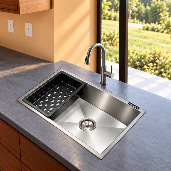 Lustr Premium SS Kitchen Sink 24x18 - Silver