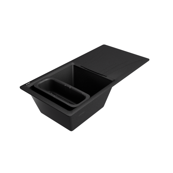 Quartz Kitchen Sink with Drainboard (36×18 Inches) – 10-Year Warranty hover