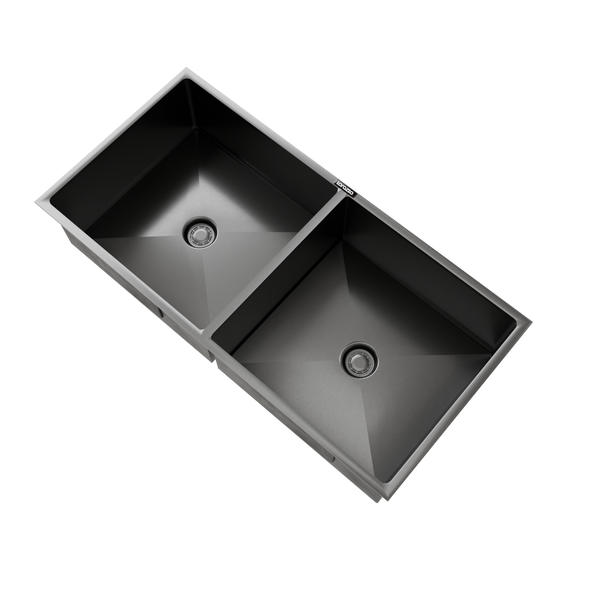 Lustr™ Double Bowl SS304 Kitchen Sink (37 × 18 inches)
