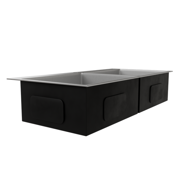 Lustr™ SS304 Double bowl Kitchen Sink with Tap Hole (37 x 18 inches) hover