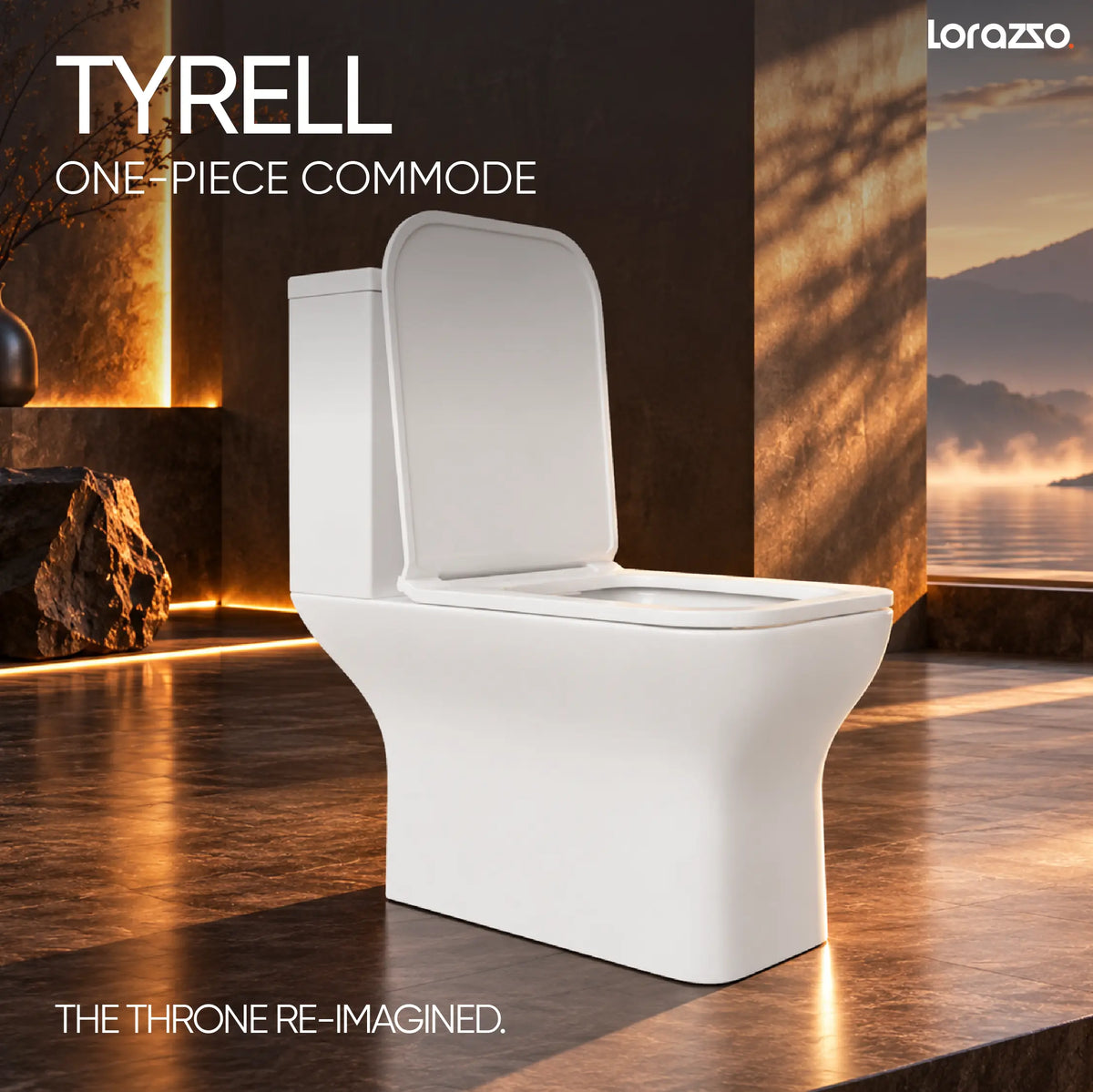 Tyrell One-Piece Commode - Boxrim & Siphonic