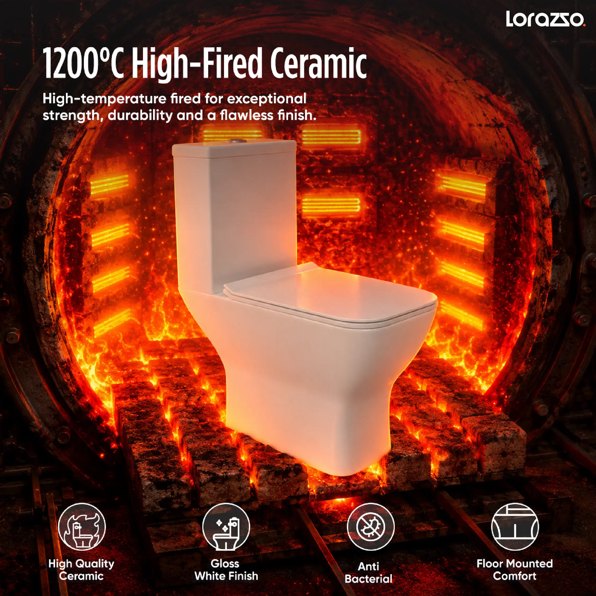 Tyrell One-Piece Commode - Boxrim & Siphonic