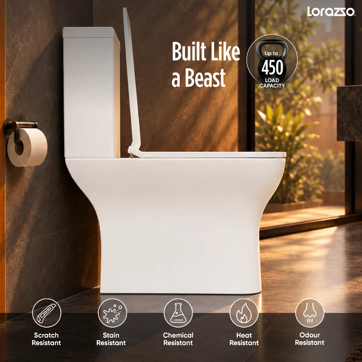 Tyrell One-Piece Commode - Boxrim & Siphonic