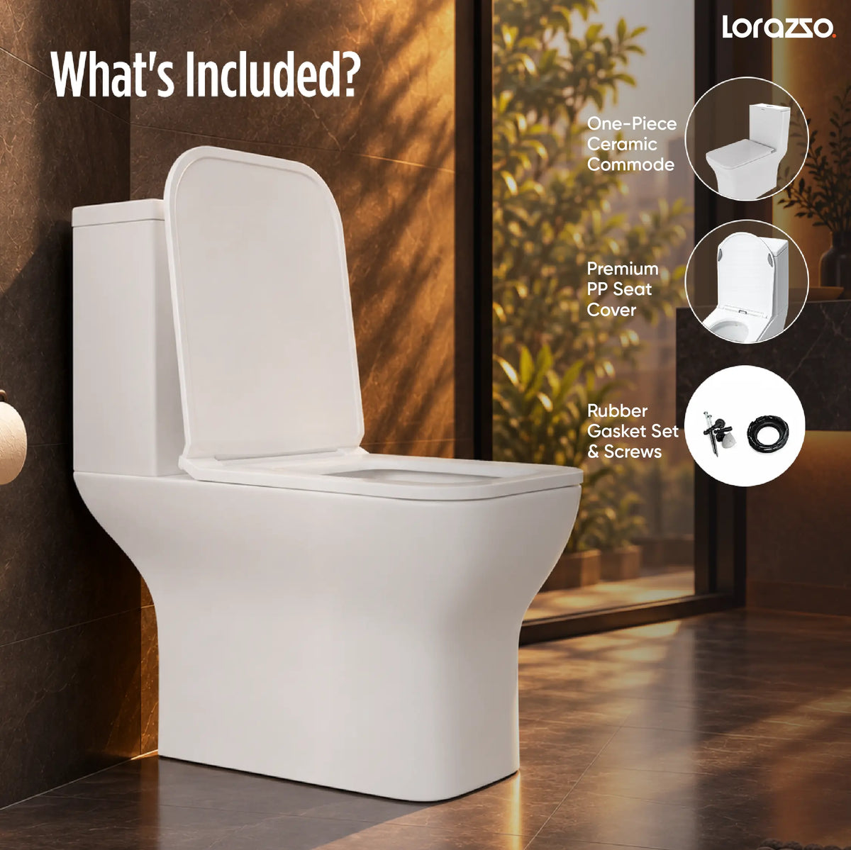 Tyrell One-Piece Commode - Boxrim & Siphonic