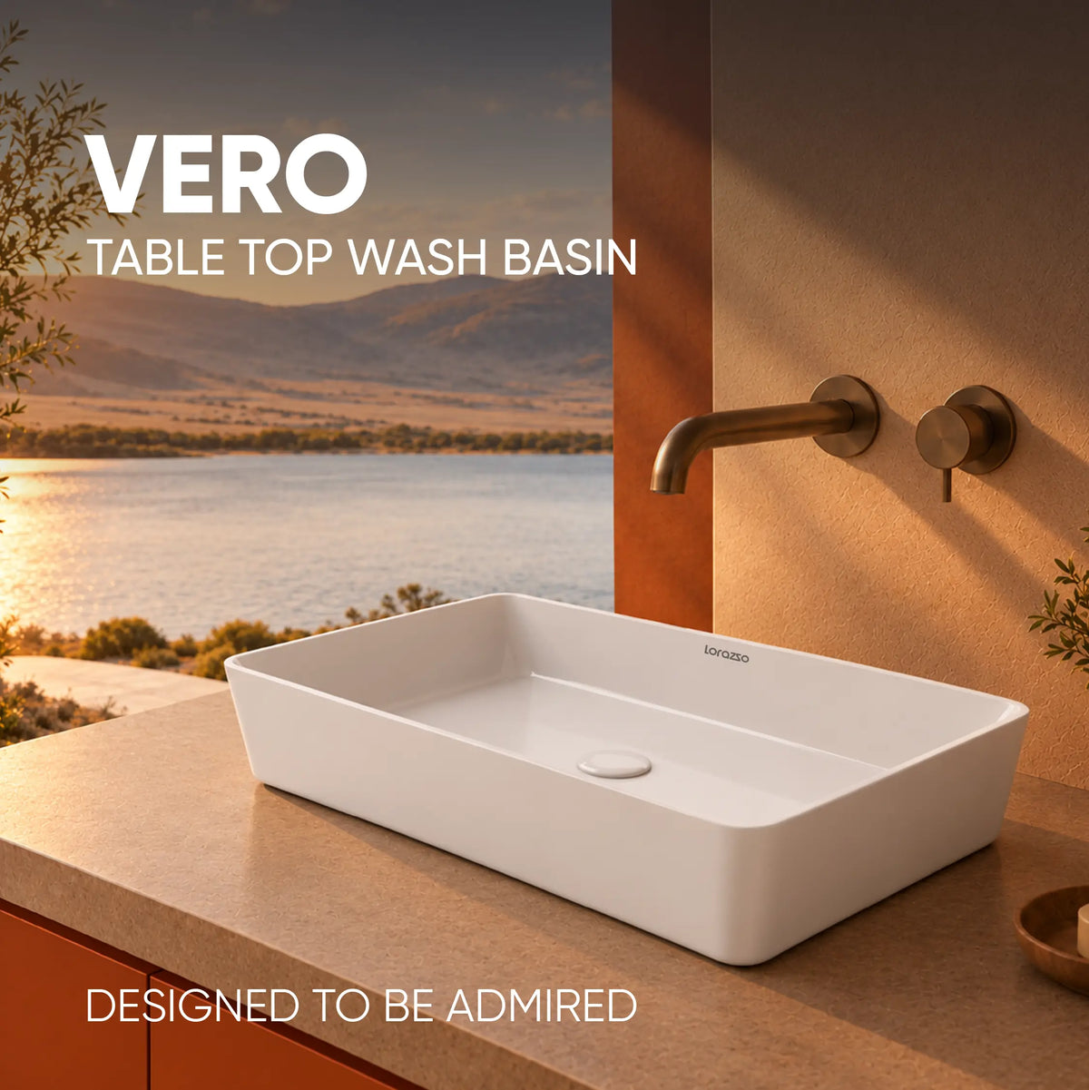 Vero Table Top Wash Basin (25x16x5 Inch)