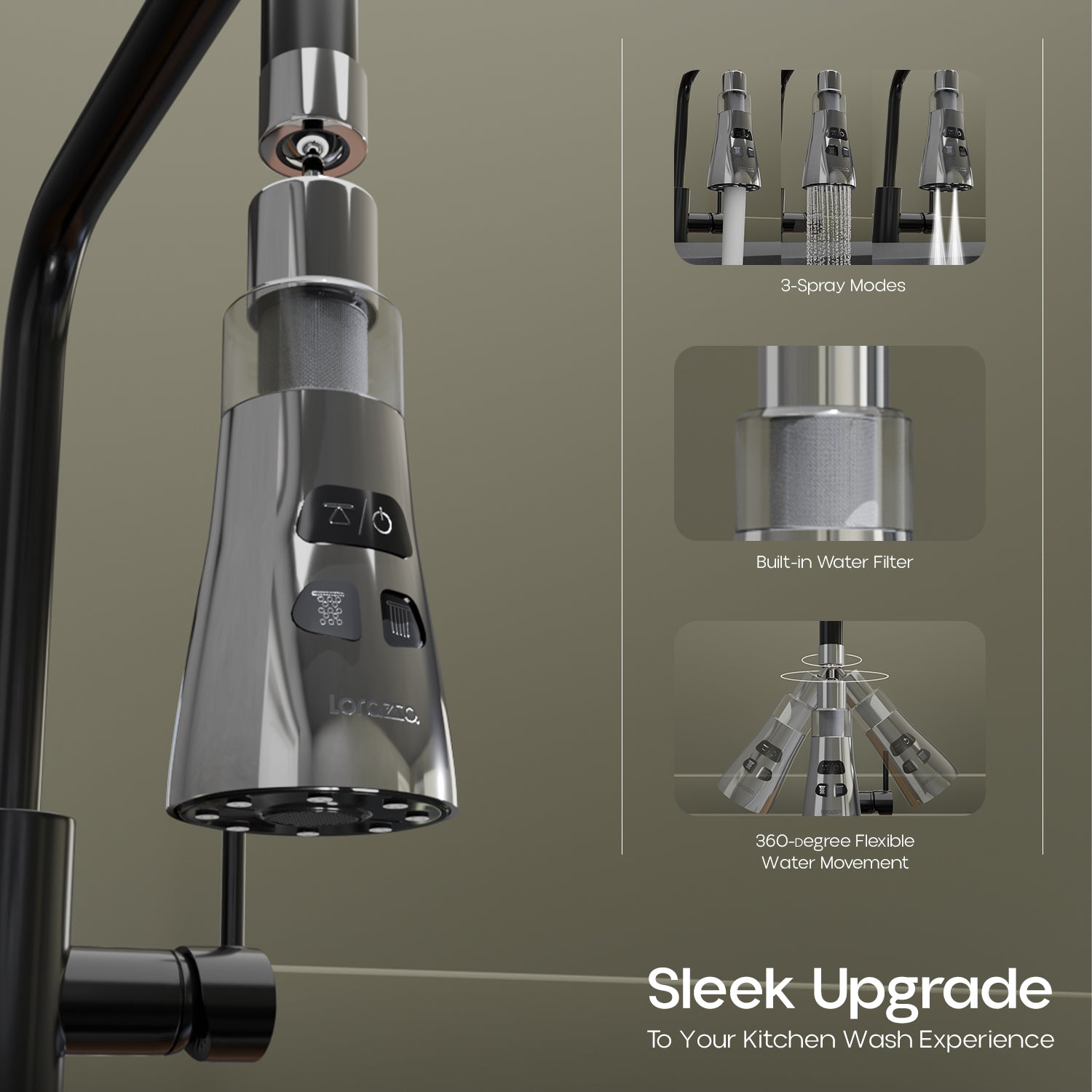 FLO Kitchen Tap Extender with Water Filter