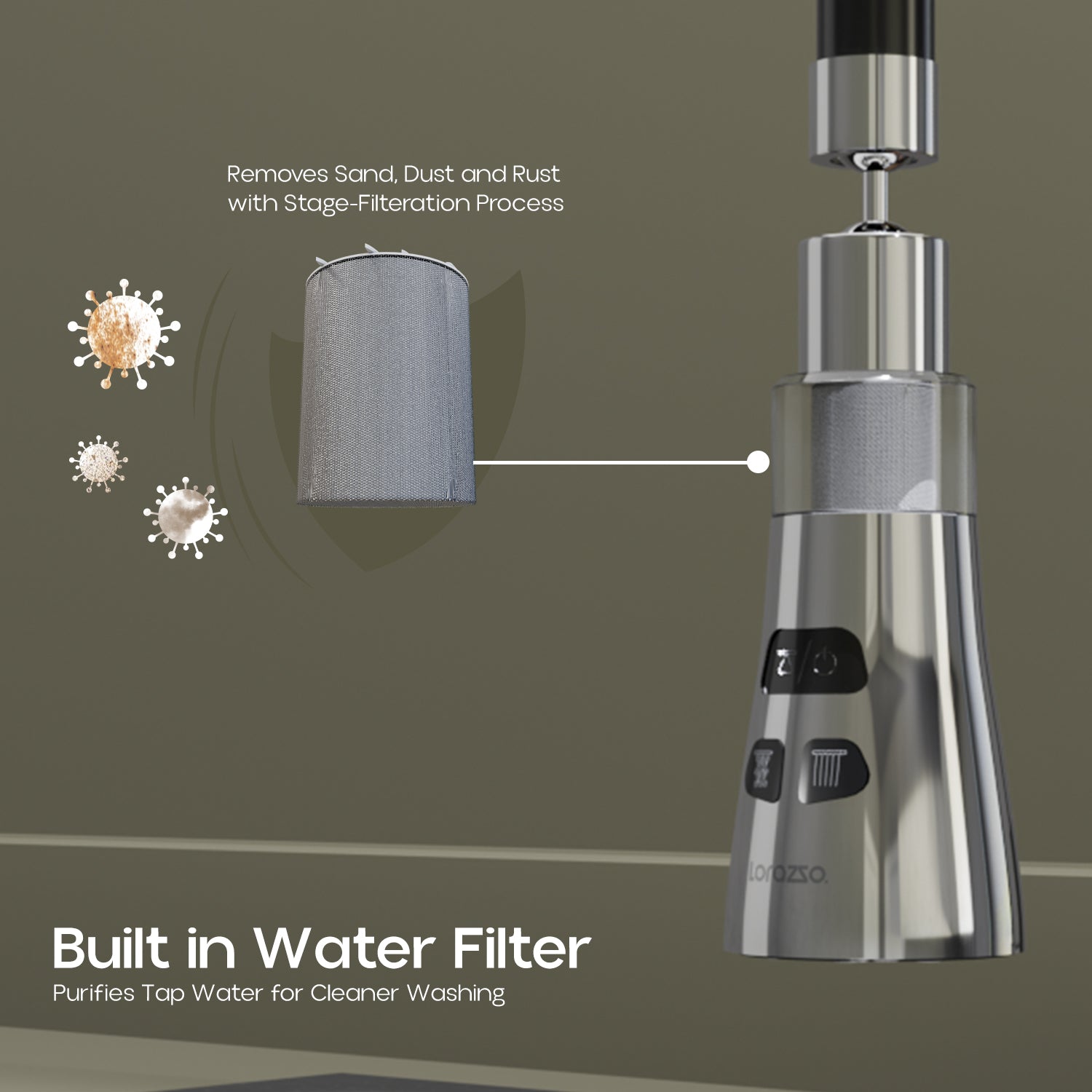 FLO Kitchen Tap Extender with Water Filter