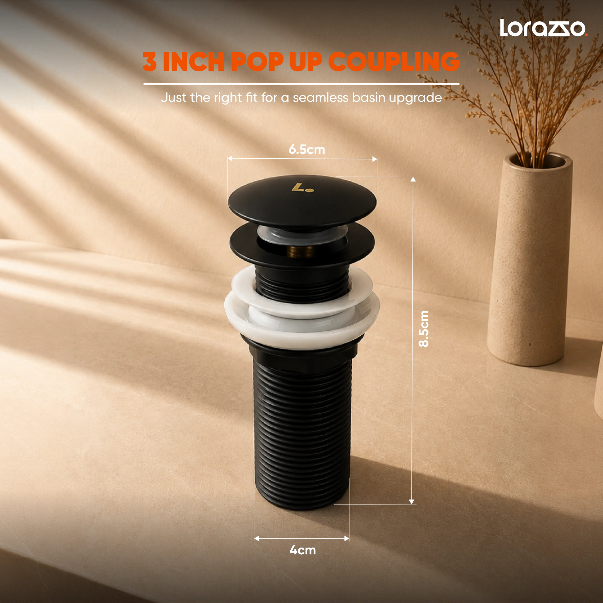 3 Inch Pop-Up Waste Coupling for Wash Basin