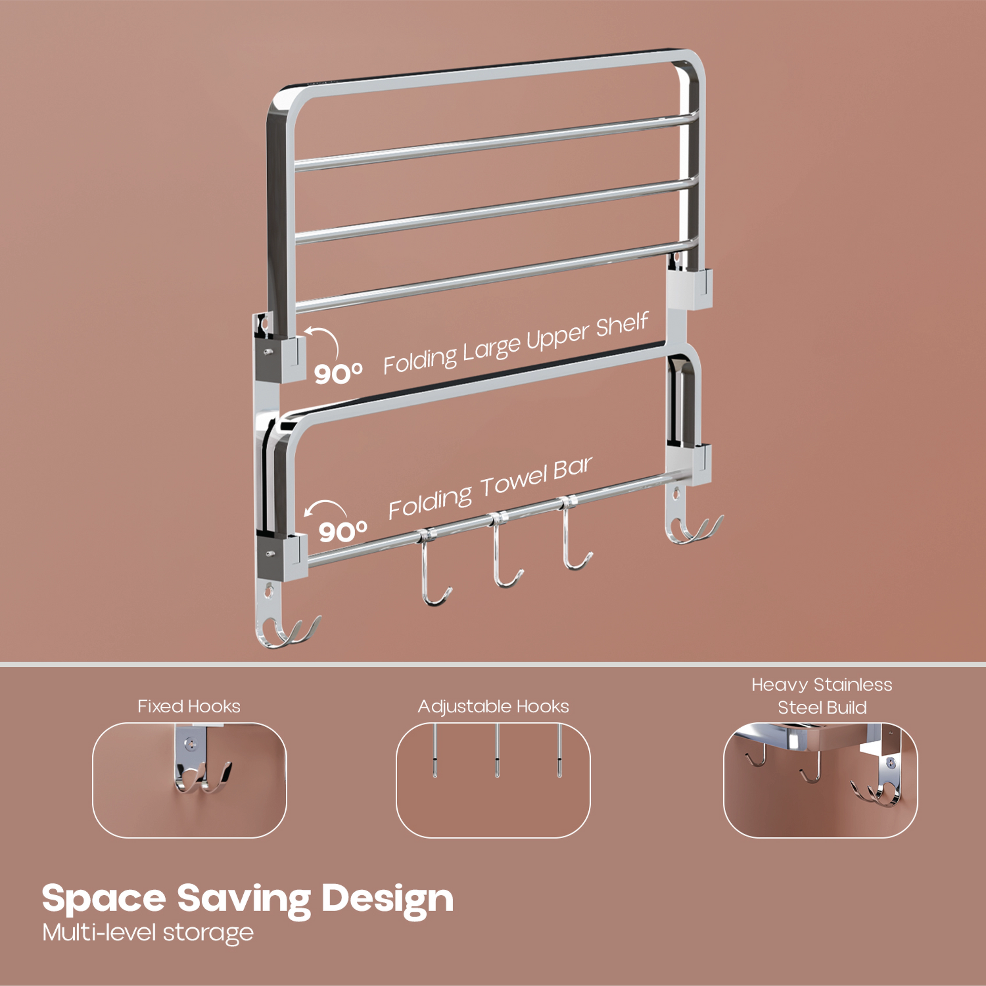 Folding Towel Rack - 24 inches