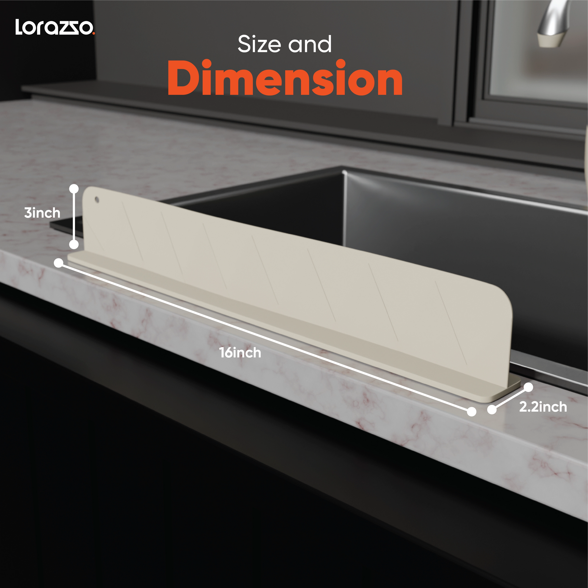 Splash Guard for Kitchen Sink – Strong Suction Grip & Water Splash Protection