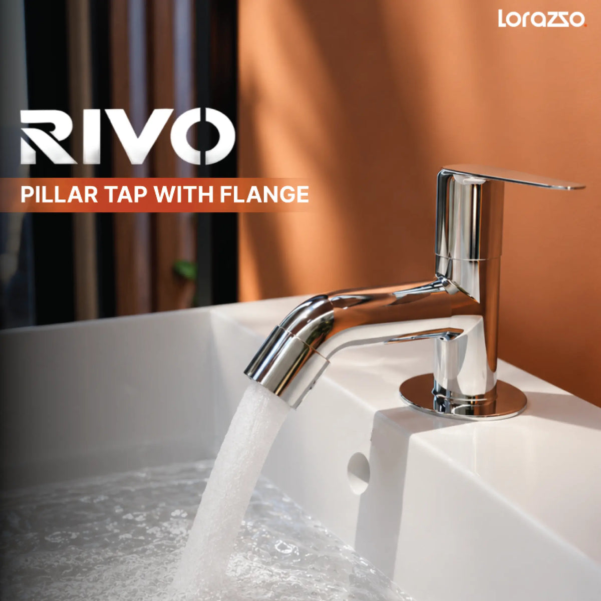 Rivo Pillar tap With Flange –  Deck Mount Tap