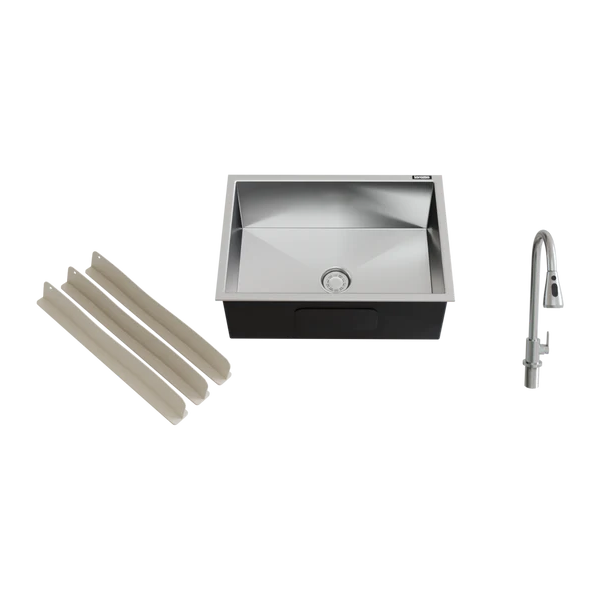 Kitchen Wash Area Combo Set – Sink, Faucet & Splash Guards hover