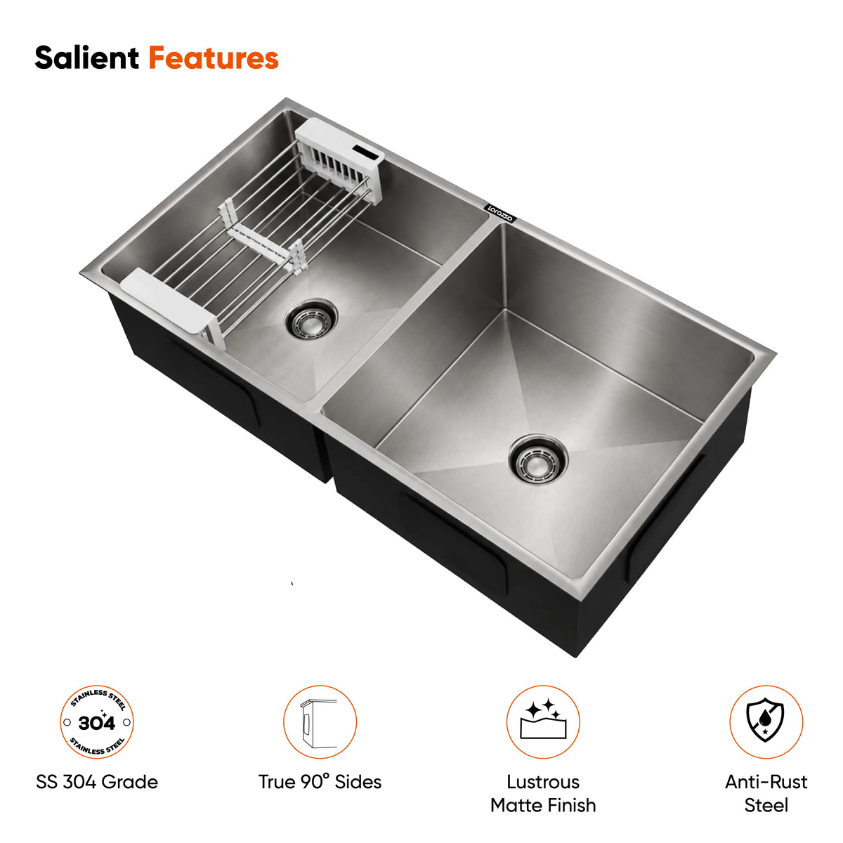 silver ss kitchen sink